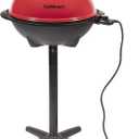 Cuisinart Indoor/Outdoor Electric Grill, 2-in-1 Portable BBQ with Nonstick Cooking Surface, Electric Grill Outdoor with Adjustable Heat, Stand/Tabletop Options for Cookouts, Barbecues, Small Spaces