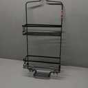 Hanging Shower Caddy, Matte Black, Metal, 2-Shelf with Soap Tray and Hooks, Rust-Resistant, over Showerhead