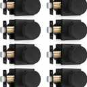 Haidms Matte Black Door Knobs Interior Privacy, Heavy Duty Square Black Interior Door Knobs for Bedroom, Zinc Alloy Privacy Door Knob Bathroom (8 Pack)