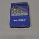 COMOWARE Drill Bit Sets for Metal- 19 Pcs Straight Shank M2 HSS Drill Bits for Stainless Steel, Cast Iron, Plastic and Wood