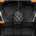 Floor Mats for 2023-2025 2026 Chevy Colorado/GMC Canyon Crew Cab, Custom Fit All Weather TPE Floor Liners with Door Sill Protection, Waterproof Heavy Duty Full Coverage Black