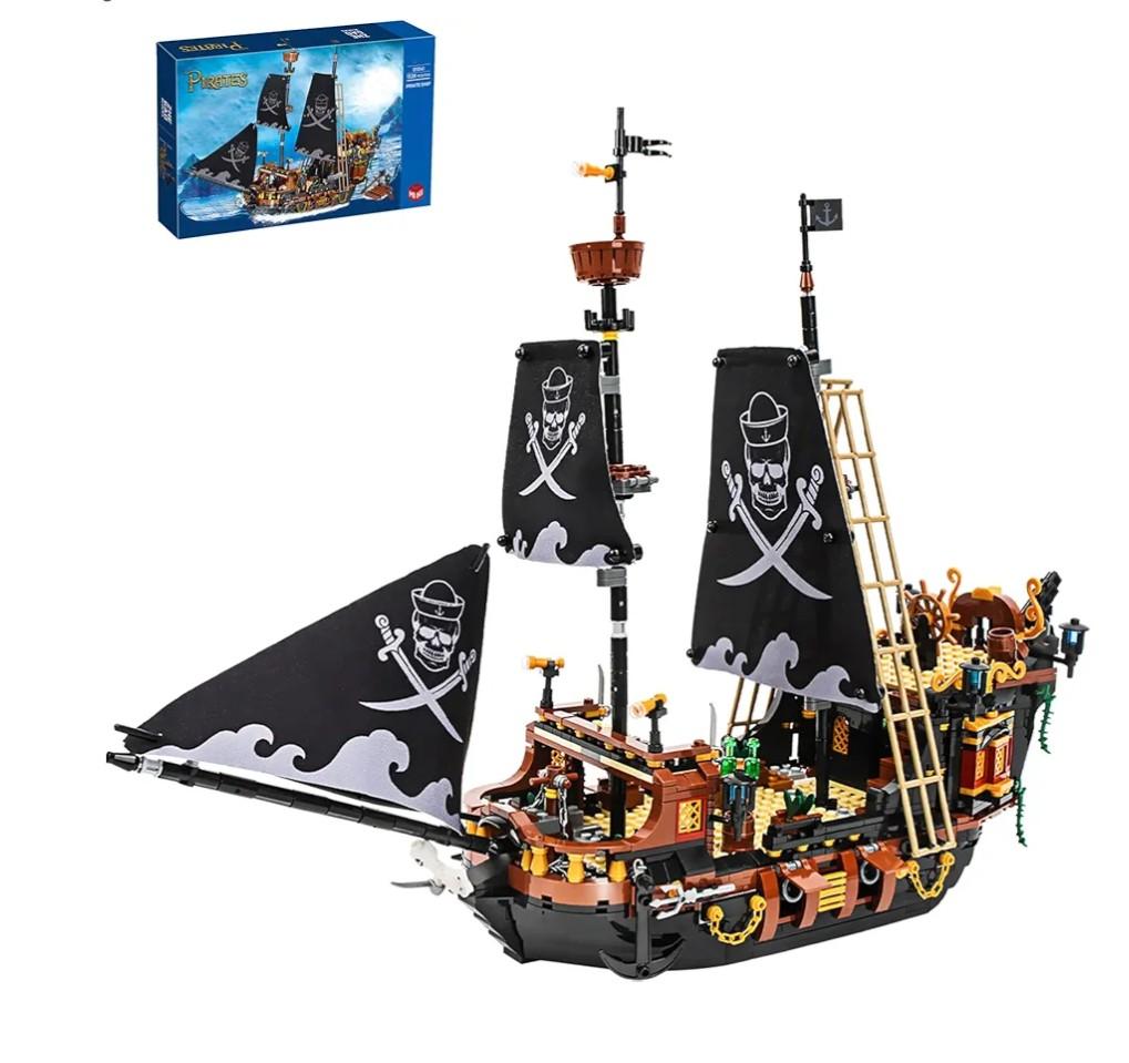 1328 Piece Pirate Ship Mini Building Kit, Creative Blocks of The Caribbean Adventure Construction Kits, Perfect Bricks Gift for Teens, Not Compatible with Major Brands