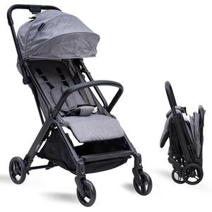 COOL KIDS Baby Stroller Umbrella Stroller with Automatic Fold,Baby Strollers with Pop Out Sun Canopy,Baby Airplane Travel Essentials(Gray)