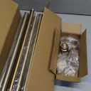 Lootkell Warm Gold Curtain Rods for Windows 72 to 144 Adjustable Length Heavy Duty 1" Diameter Brass Bronze Long Window Curtain Rod with Solid Metal Finials for Outdoor Farmhouse Bedroom Living Room