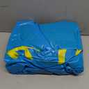 Sloosh Inflatable Pool Floats Lounger - Pool Floaties Blow Up Air Sofa Floating Chair with Big Backrest, Heavy Duty River Tubes Summer Lake Beach Water Float Raft Floaty for Adults (Blue White)