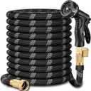 100 ft Garden Hose,Non-Expandable Lightweight All-Weather Water Hoses, Ultra Durable and Flexible Garden Hose with 10-Function Spray Nozzle, Leak-Free Connections Garden Hoses for Yard, Lawn,Outdoor