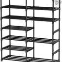 Easyhouse 7 Tier Big Size Metal Shoe Rack, Space Saving Shoe Stand, Sturdy Shelf Organizer for Entryway, Closet, Bedroom, Holds 24 Pairs of Shoes