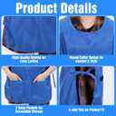 Blue Smock Apron Cobbler Apron with Pockets, Work Aprons Adjustable Side Ties Smock Hair Stylist Aprons for Woman Man Kitchen Cooking Art Painting Housekeeping