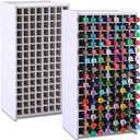 Sunnychicc 2 Pack Marker Storage Organizer Marker Organizer for Desk Holder Art Paint Pen Rack with Removable Divider to Store Paint Brushes Pens Color Pencils(13 x 6.6 x 5.3 Inch,120 Slots)