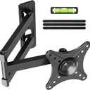 Full Motion TV Monitor Wall Mount Bracket for Most 13-32 Inch LED LCD Flat Curved Screen, 360 Rotation Swivel Tilt ExtensionAdjustable Articulating Arms, Max VESA 100x100mm up to 33lbs