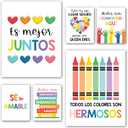 Hadley Designs 6 Spanish Classroom Decorations  Spanish Posters, Diversity Posters for Classroom, Todos Son Bienvenidos Poster, Cultura y Diversidad en Espaol, Colorful Themed Decor