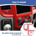 RT-TCZ for RAM Red Dashboard Display Screen Panel Trim Cover for Dodge RAM 2011-2017 Red Interior Accessories