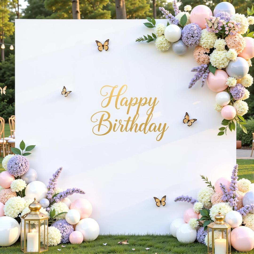 6.6FT x 6.6FT Square Arch Backdrop Cover, White Stretchy Spandex Fitted Square Arch Stand Cover for Baby Shower Birthday Party Wedding Ceremony Banquet Photo Decoration