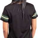 Ultra Game Women's NBA Official Super Soft Mesh Jersey T-Shirt (Black, L)