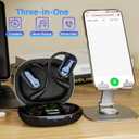 Real Time Open-ear Translation Earbuds - 144 Languages Translator Headphones, Two-Way Instant Translating Headset, English-Spanish Translation Headset 10H Playtime for Travel/Business/Meeting - Blue