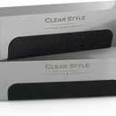 14-Inch Stainless Steel Mud Pan 2-Pack by ClearStyle | Heavy-Duty Drywall Taping Pan with TPU Anti-Slip Grip, Rust-Resistant, Easy-Clean for Joint Compound & Plaster