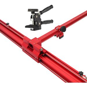 Red Manual Manual Tile Cutter Professional Large Tile Cutter Tool Portable 71" (1.8 m) Guide, Max Cutting Width 35.4" (90 cm), Ideal for Contractor