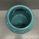 MyGift Vintage Turquoise Ceramic Kitchen Jar with Lid, Cookie Jar Storage Containers Airtight with Embossed Star and Bird Design
