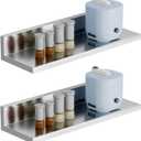 Stainless Steel Shelf, 8.6 x 24 Inches, 2 Pack Wall Mounted