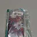 Case for iPhone 16 Pro Max, PC Hard Shell & Silicone Inner Bumper, Anti-Scratch Full-Body Cover Shockproof Slim Design -Christmas Florals Faux Mosaic