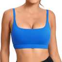 RUNNING GIRL Sports Bras for Women,Square Neck Sports Bra Medium Support Yoga Bra Workout Crop Top with Removable Cups (XXL)