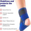 Neo-G Ankle Brace for Kids - Support For Juvenile Arthritis Relief, Joint Pain, Ankle Injuries, Gymnastics, Basketball, Volleyball - Adjustable Compression - Class 1 Medical Device - 1 Size - Blue (Blue)