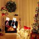 Personalized Dog Stockings Christmas White Knitted Stocking for Dog Pet Plush Stocking Dog Christmas Decorations Dog Christmas Hanging Decor Festive Family Seasonal Party Decoration