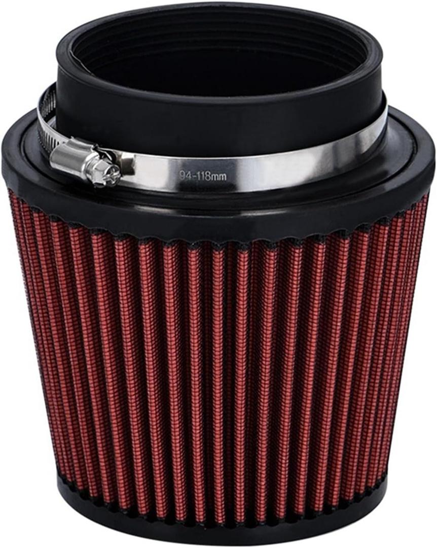 [Replacement] 4 INCH 100MM Universal Car Air Filter Mushroom Head Intake Air Filter Mushroom Head Air Filter (Rosa)