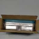 2Pcs 304 Stainless Steel Bento Boxes, 2 Compartments Portable Food Storage Containers Snack Boxes with Lids, Divided Meal Prep Lunch Box Food Container Dishwasher Safe (2PCS-Ocean Blue)