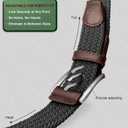 BULLIANT Stretch Belt Men,Mens Gift Woven Braided Web Belt 1 3/8 for Golf Casual Pants Shirts Jeans (Black)