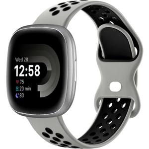 Maledan Breathable Sport Solo Loop Bands for Fitbit Versa 3/4, Sense/Sense 2 - Replacement Wristbands for Men and Women - Smart Watch Accessories