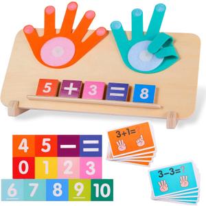 Montessori Toys for 3-5 Year Old, Educational Math Manipulatives Learning Toys for Toddlers 3-5 Years, Number Counting Blocks for Kids, Homeschool Kindergarten Supplies Boys Girls Birthday Gifts