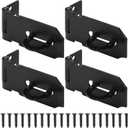 3 Inch Door Lock Hasp Latch, Security Packlock Clasp Hasp Lock Latch, Stainless Steel Gate Lock Hasp for Outdoor Fence Gate,Barn Door, Cabinet, Drawer, Brushed Finish with Screws, 4 Pack