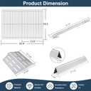 Flavorizer Bars,Heat Deflectors,Grill Burner and Grill Grid for Weber Genesis 300 Series Grills with Front Control Knob, Genesis S310 S320 S330 E310 E320 E330