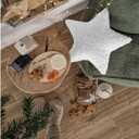 JIKAL Star Moon Throw Pillow Soft Teddy Decorative Cushion for Room Cozy Fluffy Shaped Home Decor Insert Included