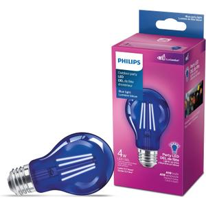 Philips 568865-4A19/PER/BLUE/G/E26/ND 4/1PF Colored Standard LED Light Bulb