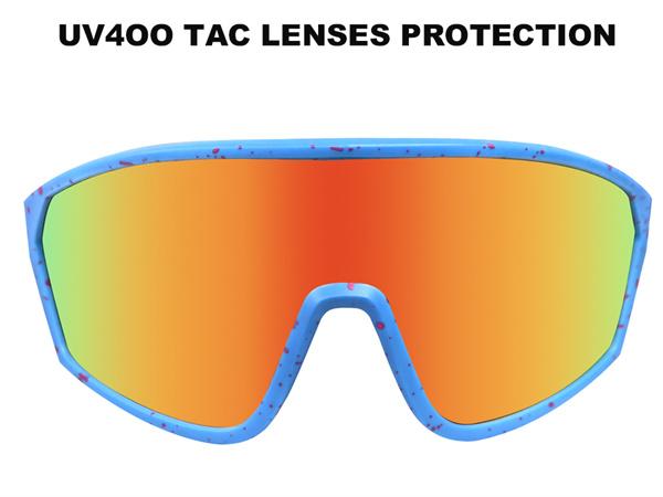 FEISEDY Sunglasses for Women Men, Fashion Mirrored Single Lens, Driving Beach Sunnies UV400 Shades B2996 (Blue/Pink)