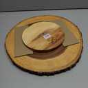 Lipper International Acacia Wood Large Slab Lazy Susan with Bark Rim