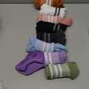 Tergy 8 Pairs Long Yoga Socks with Grip for Women Anti Skid Gripper Socks No Slip Socks for Pilates, Barre, Dance,Yoga