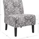 Linon Coco Accent Chair, Gray Damask, Standard