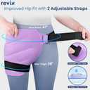REVIX Extra Large Hip Ice Pack Wrap with Straps, Reusable Gel Ice Pack for Hip Replacement, Thigh, Shoulder & Back, Soft Lining Cold Compress Recovery Kit
