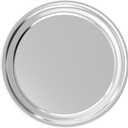 Olmaanseta Large Stainless Steel Round Serving Tray, Metal Silver Bar Tray for Displaying Whiskey Flutes, Mirrored Finish Circular Platter, Trays for Home Decor