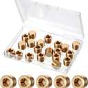 20 PCS 1/4 Pipe Plug, Hex Counter Sunk Pipe Plugs 1/4" NPT Plug Internal Hex Socket Thread Plugs Kit for Water Gas Oil Pipes