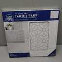 FloorPops FP2946 Lattice Peel Stick Floor Tiles, White & Off-White (10 Sq Ft (Pack of 1))