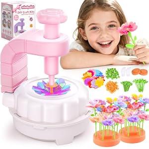 Arts and Crafts for Kids, DIY Fabric Flower Bouquet Craft Kits for Kids Toys, Educational Preschool Learning Detective Toy for Girls 3 4 5 6 7 8 9 10 11 12 Years Old Toddler Birthdays Gift