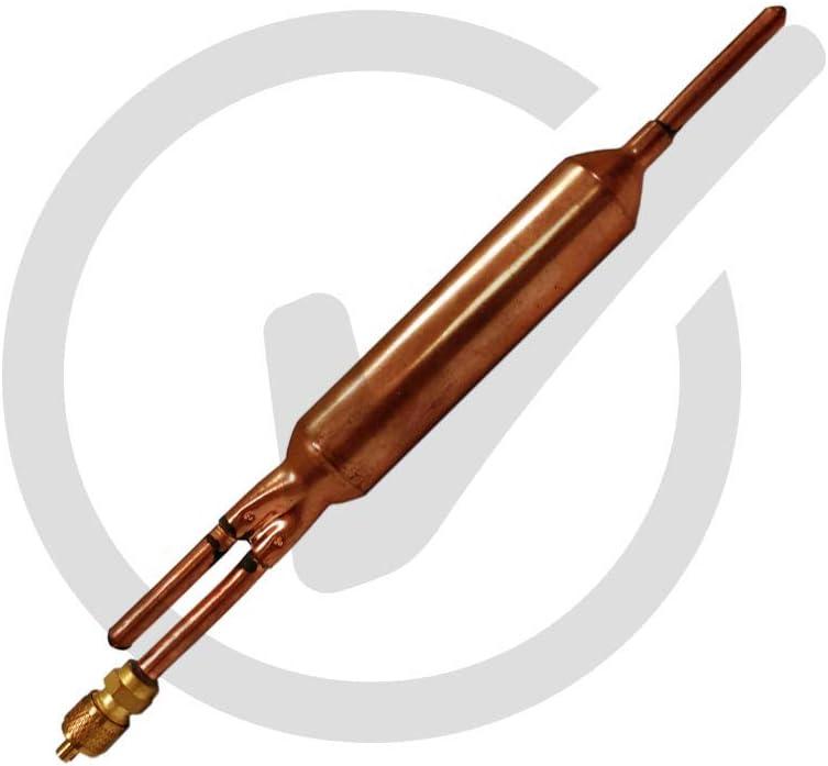 Everwell Filter Drier Refrigerant Liquid LINE with Charging Valve 1/4 X 1/4 25 Grams