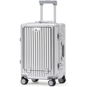 20" Aluminum Frame Carry-On with Front Pocket & USB Port