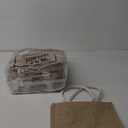 Saintrygo 12 Pcs Burlap Jute Tote Bags with Handle Reusable Blank Bridesmaid Gift Bags for Shopping Wedding DIY, 12x12x7.7In(Jute and White)