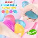 Fidget Toys Stress Balls for Kids & Adults - 4Pack Malt Sugar Squishy Fidget Toys, Slow Rise Gel Ball, Stretchy Squeeze Stress Relief Balls for Anxiety/Therapy/Classroom, Slow-Rise Sensory Toys