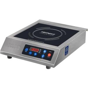 HECMAC 1800W Commercial Induction Cooktop with ETL Certified, Stainless Steel Induction Burner with Large 8" Heating Coil, Induction Cooker with Smart Temperature Control,4 Hours Timer